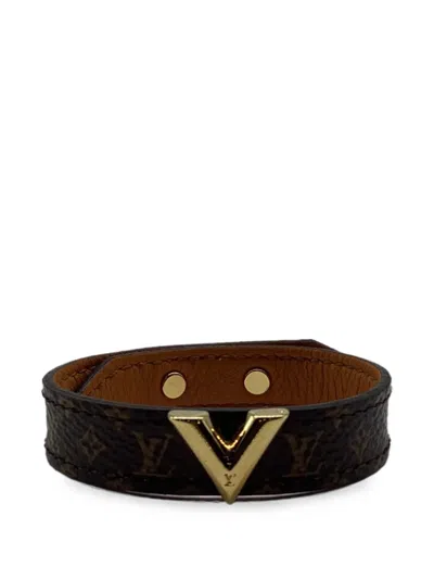 Pre-owned Louis Vuitton Essential V Monogram Bracelet In Brown