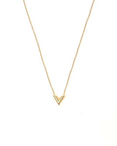 Louis Vuitton Essential V Necklace In Gold