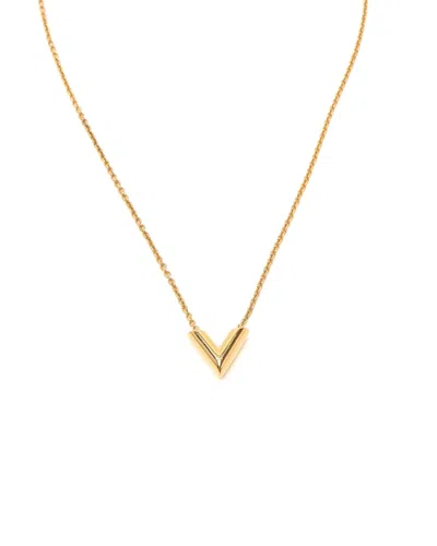 Louis Vuitton Essential V Necklace In Gold