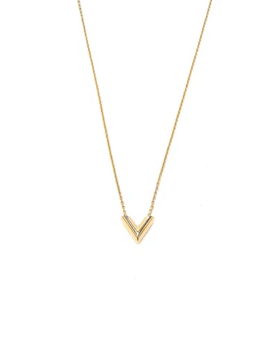 Louis Vuitton Essential V Necklace In Gold