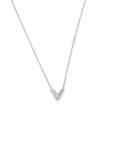 Louis Vuitton Essential V Necklace In Silver