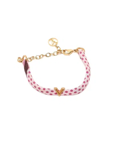 Louis Vuitton Essential V Silk Bracelet In Pink