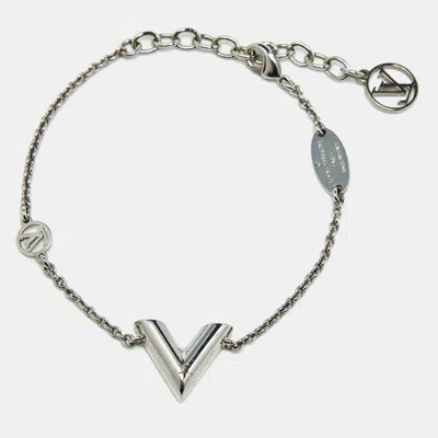 Pre-owned Louis Vuitton Essential V Silver Tone Bracelet