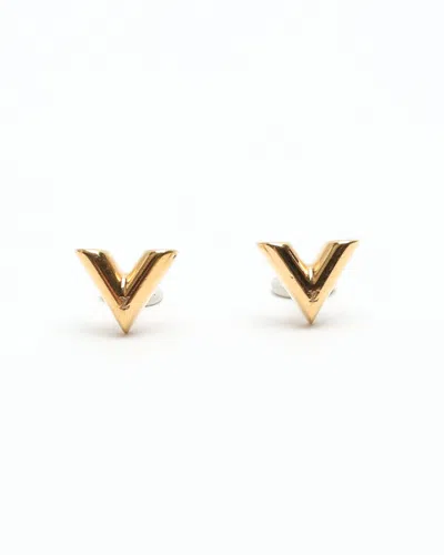 Pre-owned Louis Vuitton Essential V Stud Earrings