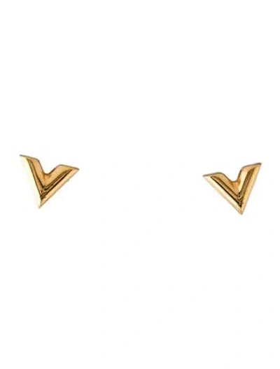Pre-owned Louis Vuitton Essential V Stud Earrings In Multicolor