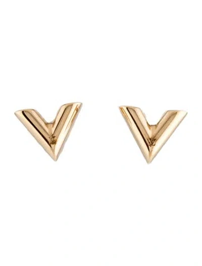 Pre-owned Louis Vuitton Essential V Stud Earrings In Multicolor