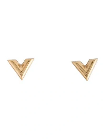 Pre-owned Louis Vuitton Essential V Stud Earrings In Multicolor