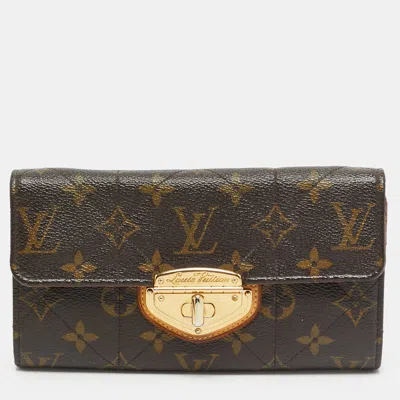 Pre-owned Louis Vuitton Etoile Sarah Brown Monogram Canvas Wallet