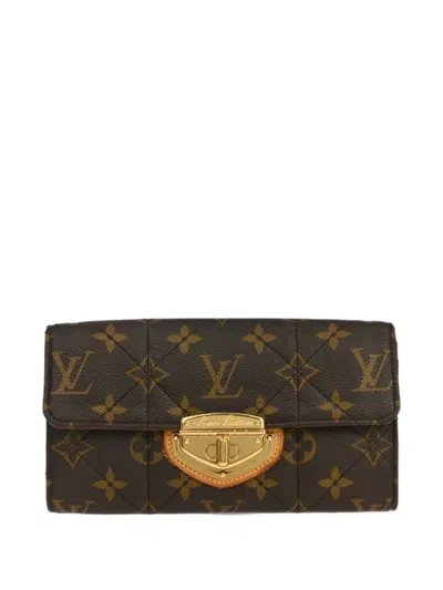 Pre-owned Louis Vuitton Etoile Sarah Monogram Canvas Wallet In Brown