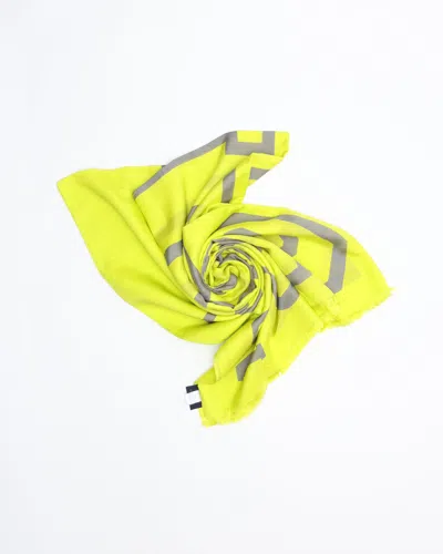 Pre-owned Louis Vuitton Ettore Fluo Louis Neon Yellow Stole