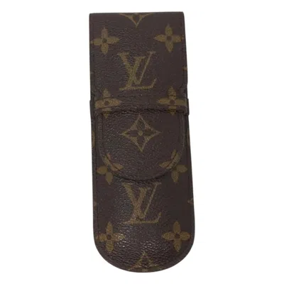 Pre-owned Louis Vuitton Etui À Lunettes Brown Canvas Wallet  ()