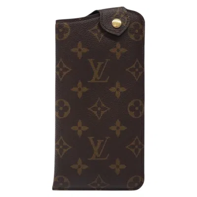 Pre-owned Louis Vuitton Etui À Lunettes Brown Canvas Wallet  ()