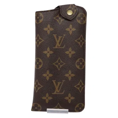 Pre-owned Louis Vuitton Etui À Lunettes Brown Canvas Wallet  ()