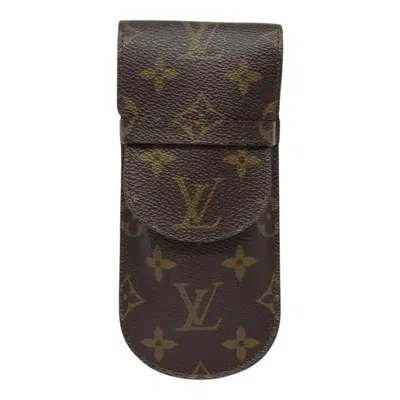 Pre-owned Louis Vuitton Etui À Lunettes Brown Canvas Wallet  ()