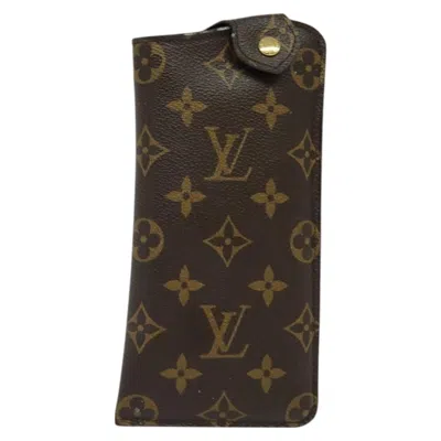 Pre-owned Louis Vuitton Etui À Lunettes Canvas Wallet () In Brown