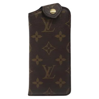 Pre-owned Louis Vuitton Etui À Lunettes Canvas Wallet () In Brown