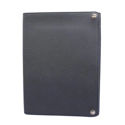 Pre-owned Louis Vuitton Etui Ipad Black Leather Wallet  ()