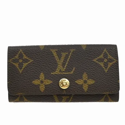 Pre-owned Louis Vuitton Etui Pour Clés 4 Canvas Wallet () In Brown