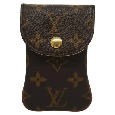 Pre-owned Louis Vuitton Etui Téléphone Brown Canvas Wallet  ()