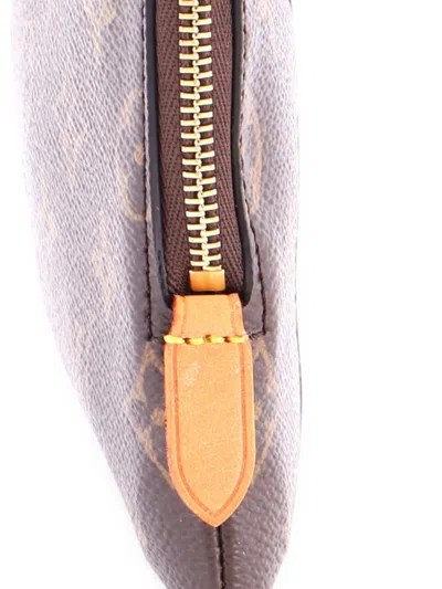 Pre-owned Louis Vuitton Etui Voyage Pouch Monogram Canvas Pm Clutch Bag In Brown