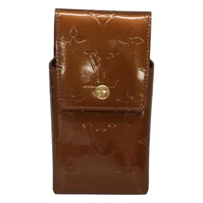Pre-owned Louis Vuitton Etuit À Cigarettes Brown Patent Leather Wallet  ()