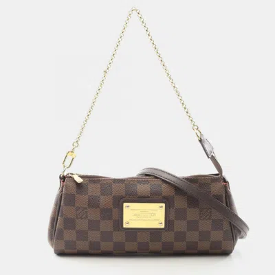 Pre-owned Louis Vuitton Eva 2way Shoulder Handbag Damier Brown Ebene