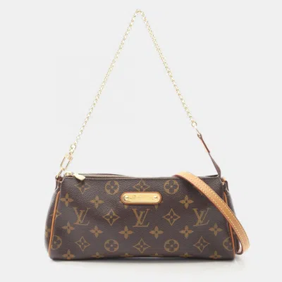 Pre-owned Louis Vuitton Eva Brown Monogram Canvas Leather Shoulder Bag