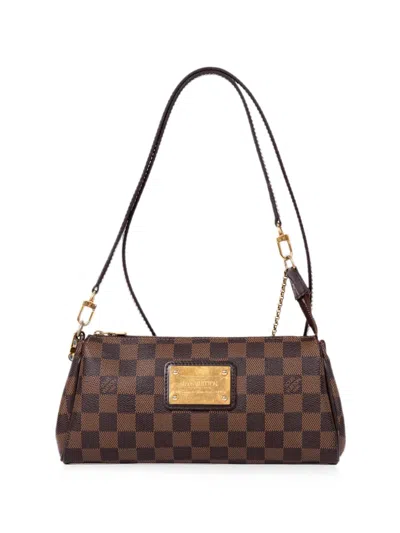 Louis Vuitton Eva Damier Ebène Clutch Bag In Brown