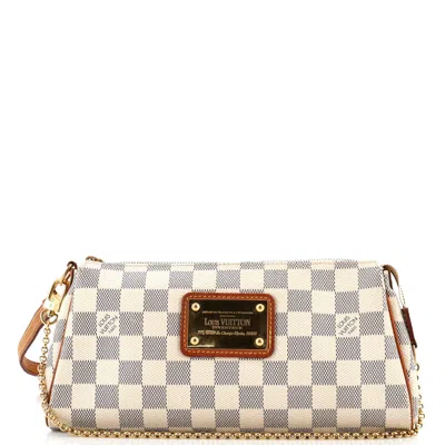 Pre-owned Louis Vuitton Eva Handbag Damier In White