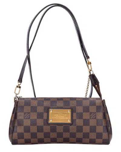 Pre-owned Louis Vuitton Eva Pouch Brown Damier Ebene (authentic Pre-loved)