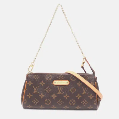 Pre-owned Louis Vuitton Eva Shoulder Bag M95567 Monogram Canvas Leather Brown Used Women