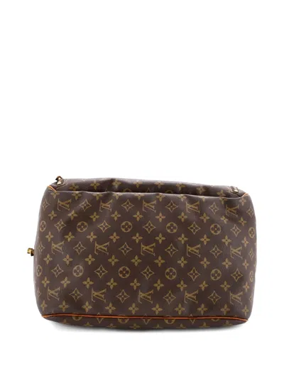 Pre-owned Louis Vuitton Evasion Travel Bag Monogram Canvas Mm Satchel In Brown