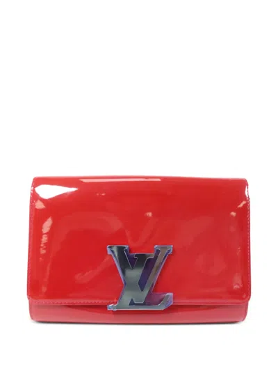 Pre-owned Louis Vuitton Ew Louise Clutch Bag In Red