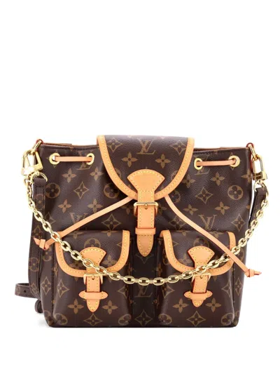 Pre-owned Louis Vuitton Excursion Monogram Canvas Pm Backpack In Brown