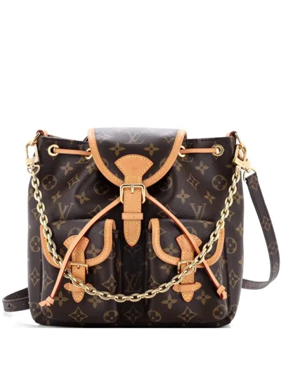 Pre-owned Louis Vuitton Excursion Monogram Canvas Pm Backpack In Brown