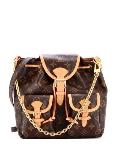 Pre-owned Louis Vuitton Excursion Monogram Canvas Pm Backpack In Brown