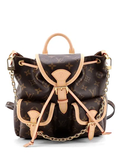 Pre-owned Louis Vuitton Excursion Monogram Canvas Pm Backpack In Brown