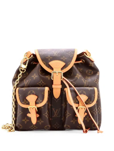 Pre-owned Louis Vuitton Excursion Monogram Canvas Pm Backpack In Brown