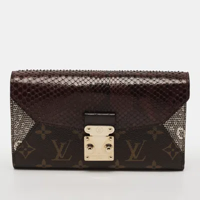 Pre-owned Louis Vuitton Exotique Monogram Limited Edition Majestueux Wallet In Multi