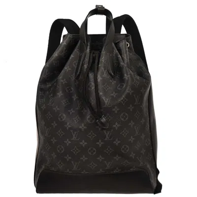 Pre-owned Louis Vuitton Explorer Backpack Monogram Eclipse Canvas Black Canvas Backpack Bag ()