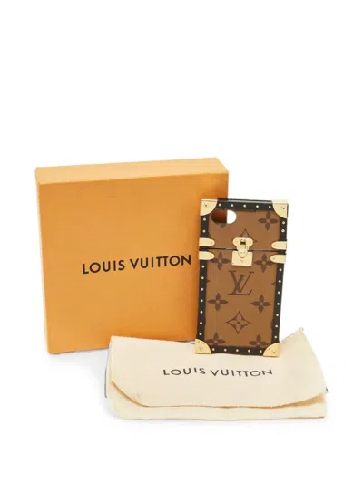 Pre-owned Louis Vuitton Eye Trunk Iphone 7 Case In Brown