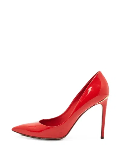 Pre-owned Louis Vuitton Eyeline Pointed-toe Heeled Pumps In Red