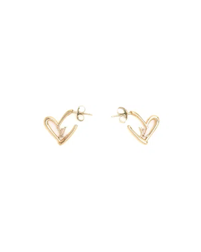 Pre-owned Louis Vuitton Fall In Love Earrings In Gold