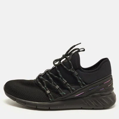 Pre-owned Louis Vuitton Fastlane Size 42 Black Mesh And Neoprene Low Top Sneakers
