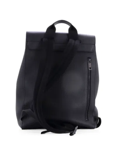 Pre-owned Louis Vuitton Fastline Leather Backpack In Black