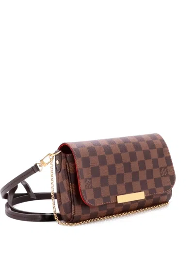 Pre-owned Louis Vuitton Favorite Handbag Damier Pm Crossbody Bag In Brown