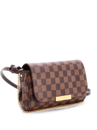 Pre-owned Louis Vuitton Favorite Handbag Damier Pm Crossbody Bag In Brown