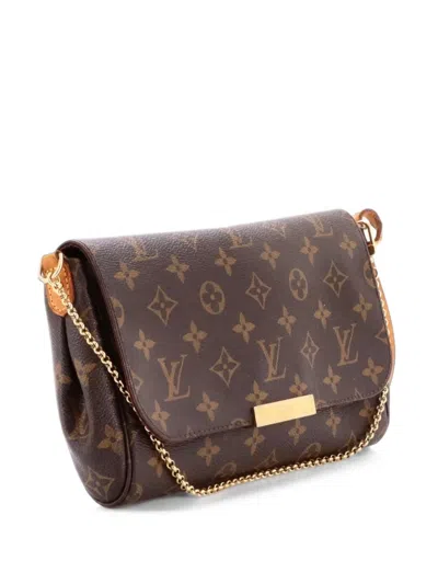 Pre-owned Louis Vuitton Favorite Handbag Monogram Canvas Mm Crossbody Bag In 褐色