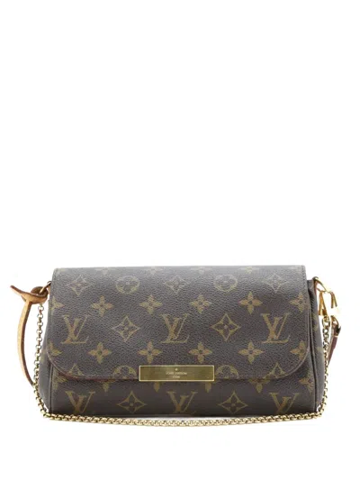Pre-owned Louis Vuitton Favorite Handbag Monogram Canvas Mm Crossbody Bag In Brown