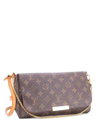 Pre-owned Louis Vuitton Favorite Handbag Monogram Canvas Mm Crossbody Bag In Brown